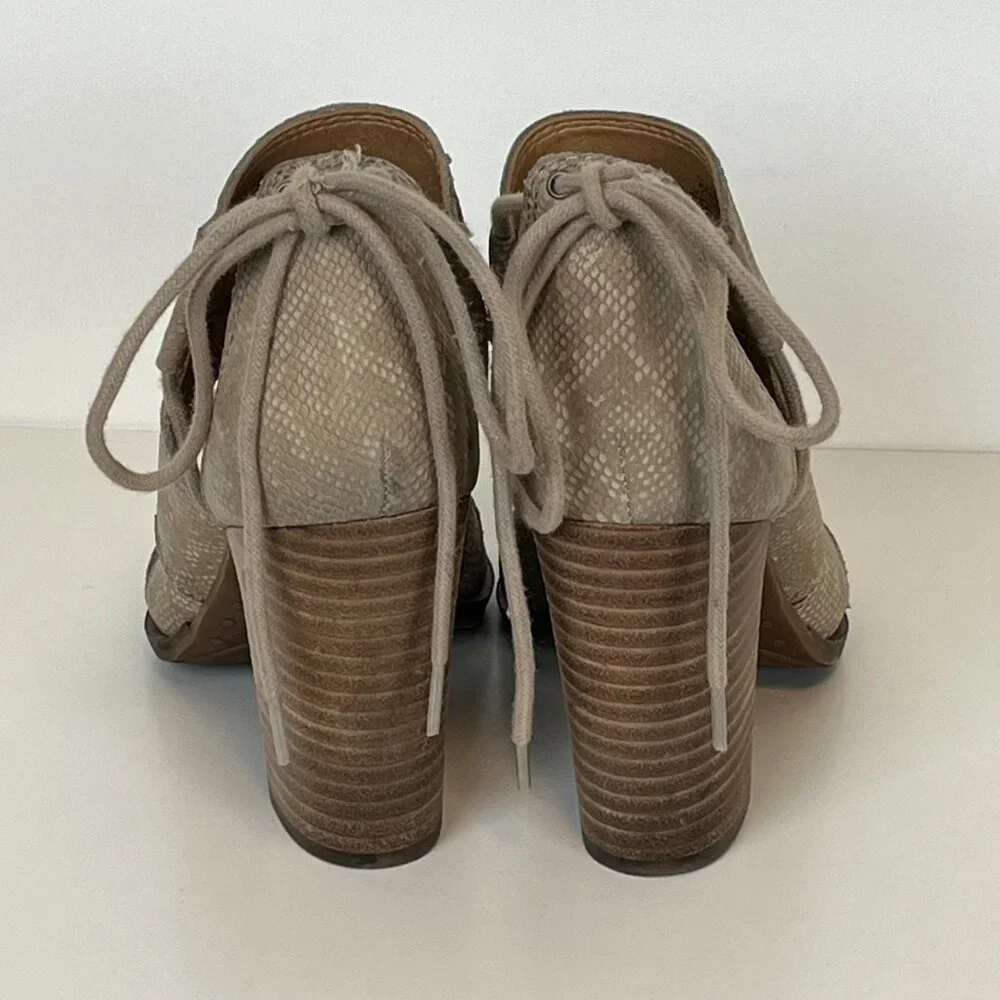 Lucky Brand Taupe Wedges Heels Shoes ((size 6M))